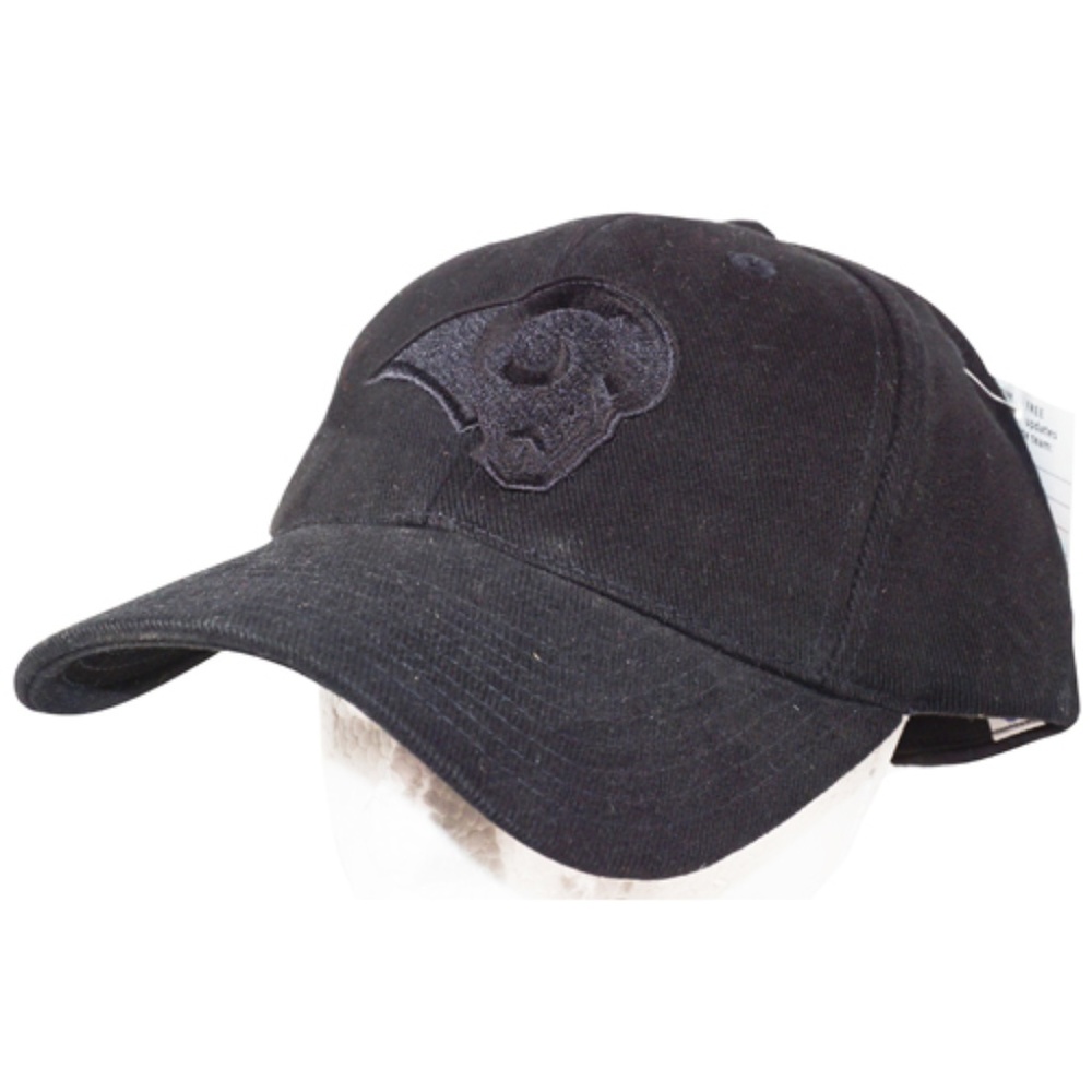 LA LOS ANGELES RAMS NFL BLACK TONAL HAT